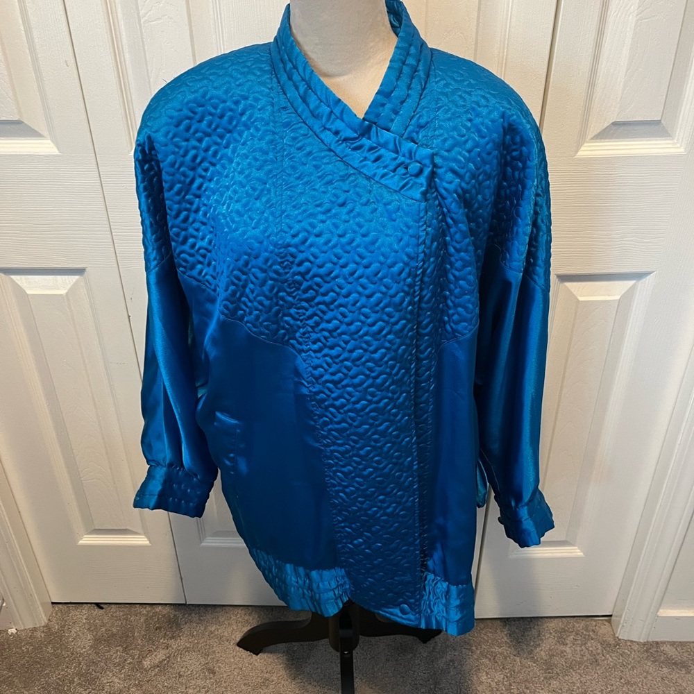 VINTAGE 1980 Elegant Blue Women's Jacket